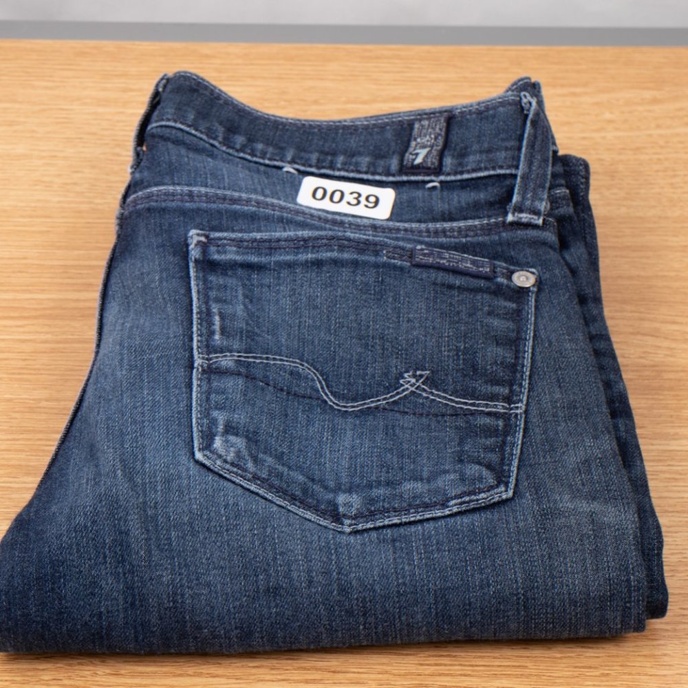 7 For All Mankind Bootcut 24 (26 X 31) Women's Denim Jeans Dark Wash
